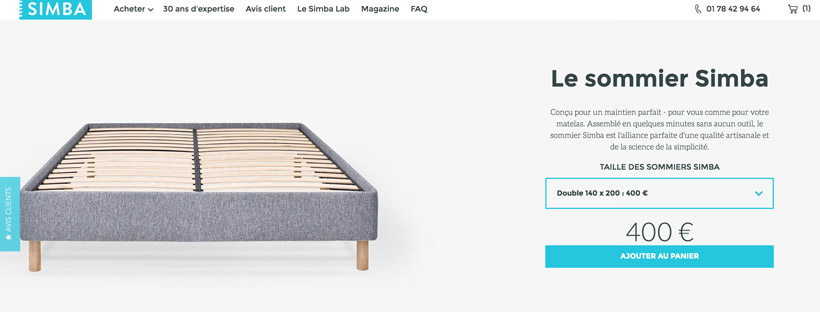 Le sommier Simba est arrivé sur le site internet !