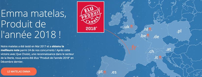 Le matelas Emma, champion européen des récompenses