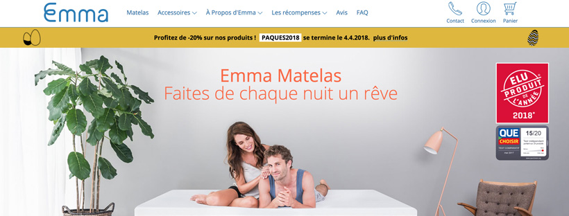 Emma Matelas offre une réduction pour Pâques