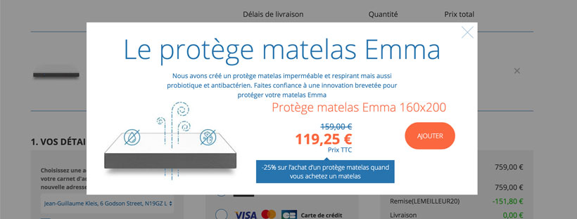 Emma : -25% sur le protège-matelas pour l’achat d’un matelas