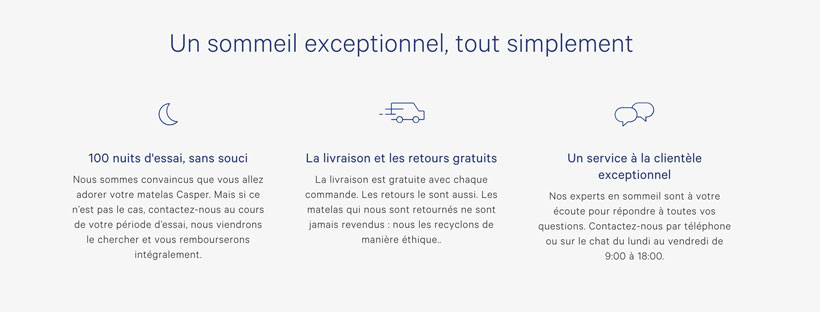 Casper offre 100 jours d’essai sur TOUS ses produits